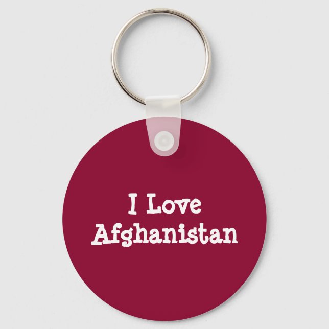 I Love Afghanistan Key Ring (Front)