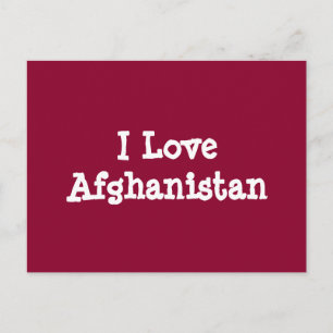 I Love Afghanistan Postcard