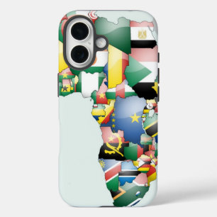 I Love Africa Art Print   Pan-African Map & Herita iPhone 16 Case