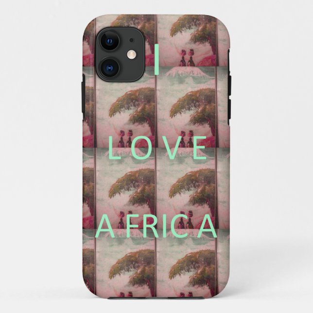 I Love Africa – Cultural Landscape Pattern Case-Mate iPhone Case (Back)