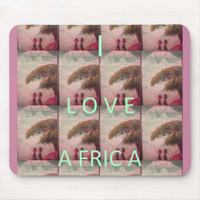 I Love Africa – Cultural Landscape Pattern Mouse Pad (Front)