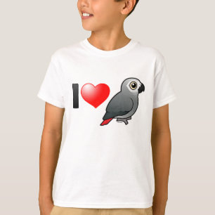 I Love Africa Greys T-Shirt