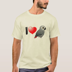 I Love Africa Greys T-Shirt