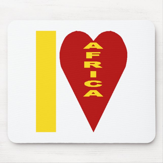 I LOVE AFRICA Mouse Carpet Pad (Front)