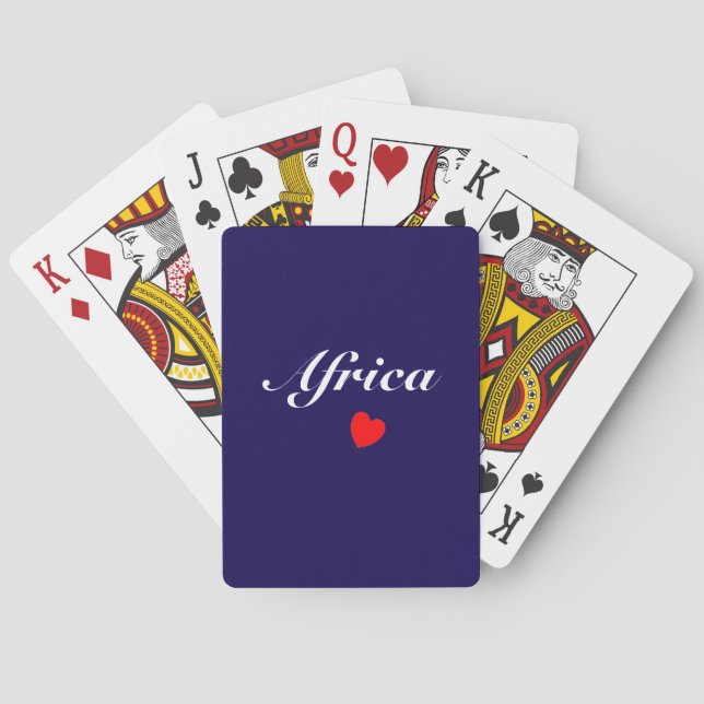 I love Africa Playing Cards (Back)