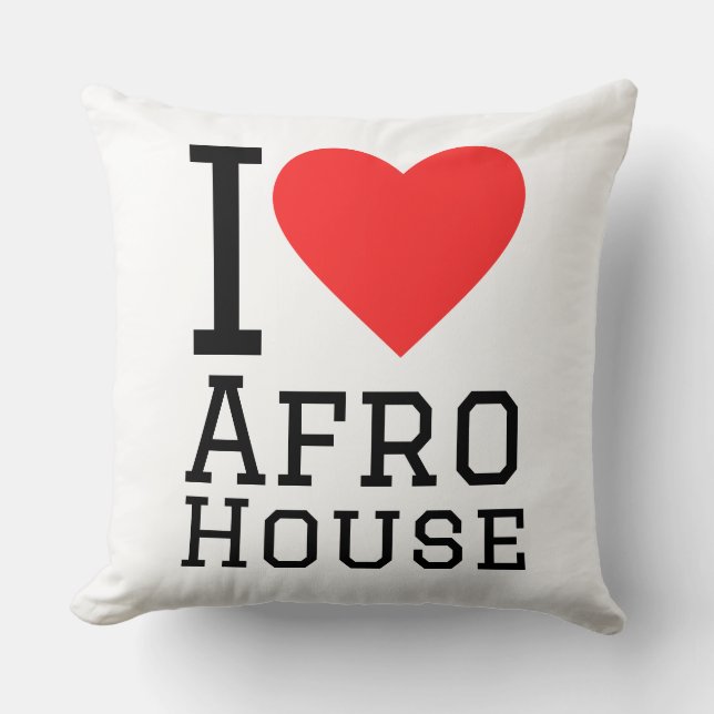 I love Afro house Cushion (Front)