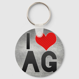 I Love AG Key Ring