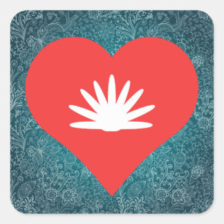 I Love agave Modern Square Sticker