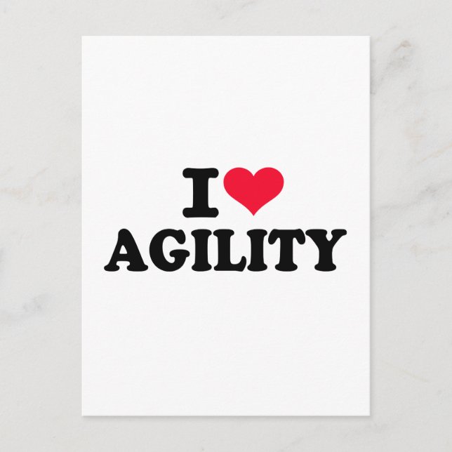I love agility postcard (Front)