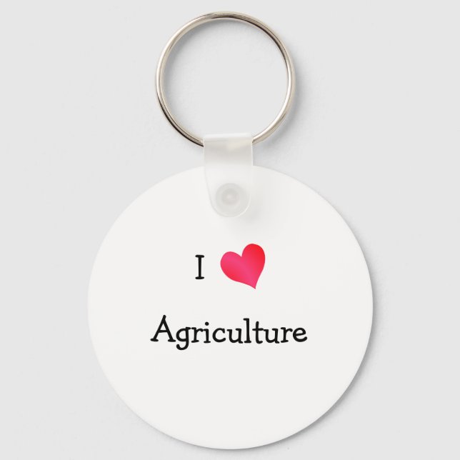 I Love Agriculture Key Ring (Front)