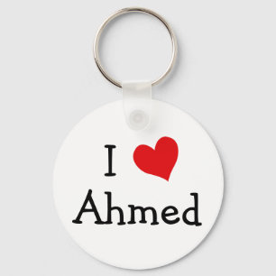 I Love Ahmed Key Ring