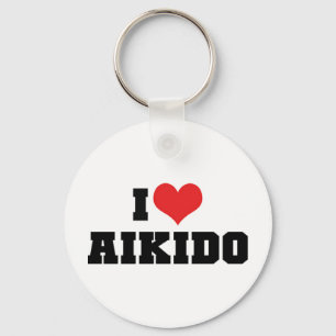 I Love Aikido Keychain