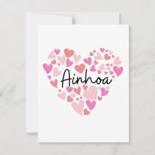I love Ainhoa - hearts for Ainhoa Thank You Card