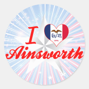 I Love Ainsworth, Iowa Classic Round Sticker