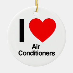 i love air conditioners ceramic tree decoration