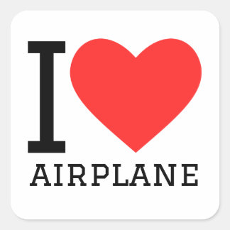 I love airport square sticker