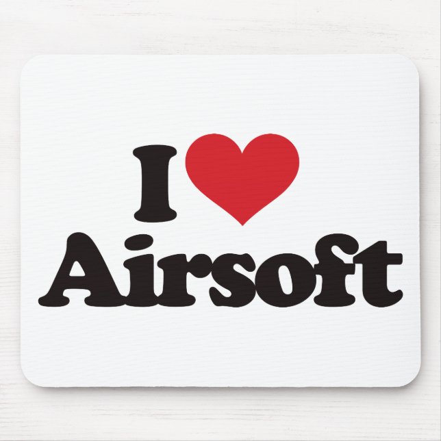 I Love Airsoft Mouse Pad (Front)