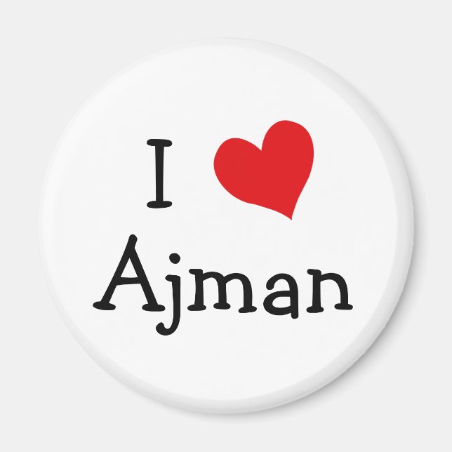 I Love Ajman Magnet (Front)