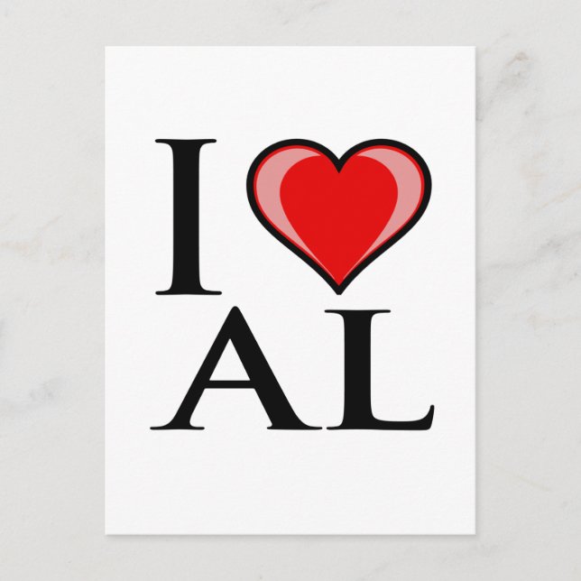 I Love AL - Alabama Postcard (Front)