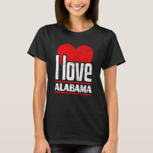 I Love Alabama Best Home State I Heart Alabama T-Shirt