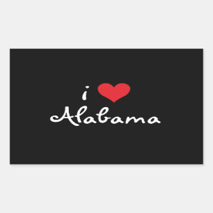 I Love Alabama Rectangular Sticker
