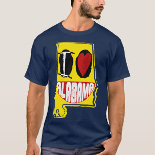 I Love Alabama Smiling Happy Face T-Shirt