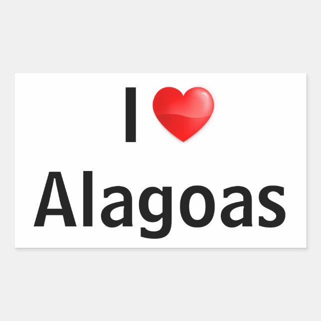 I love Alagoas Rectangular Sticker (Front)