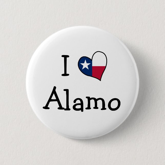 I Love Alamo 6 Cm Round Badge (Front)