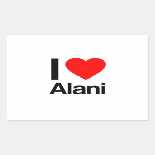 i love alani rectangular sticker