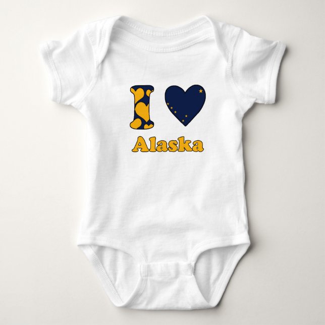 I love Alaska Baby Bodysuit (Front)