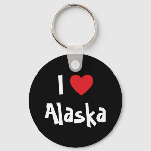 I Love Alaska Key Ring