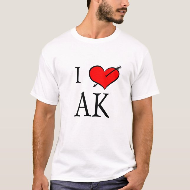 I Love Alaska T-Shirt (Front)