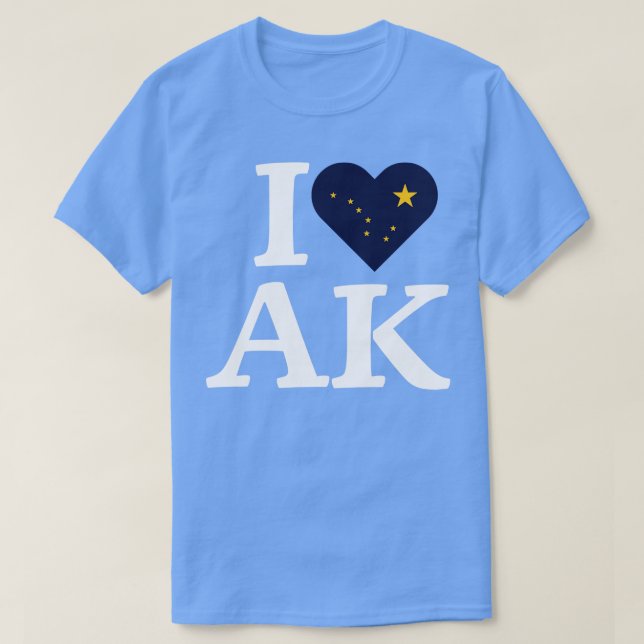 I Love Alaska TShirt (Design Front)