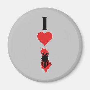 I Love Albania Vertical I Heart Albania Flag Map Magnet