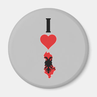 I Love Albania Vertical I Heart Albania Flag Map Magnet
