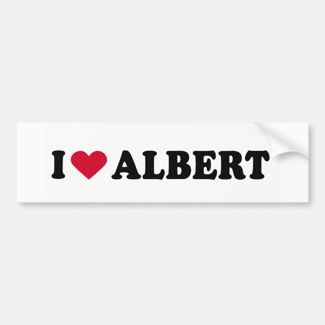 I LOVE ALBERT BUMPER STICKER (Front)