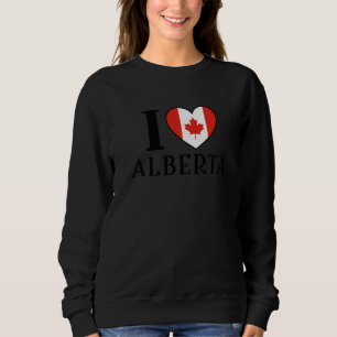 I Love Alberta Canada Heart Flag 1 Sweatshirt
