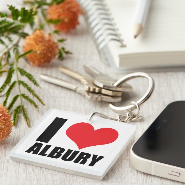 I love Albury Key Ring (Front Right)