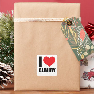 I love Albury Square Sticker