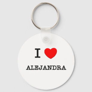 I Love Alejandra Key Ring