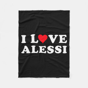 I Love Alessi Matching Girlfriend & Boyfriend Fleece Blanket