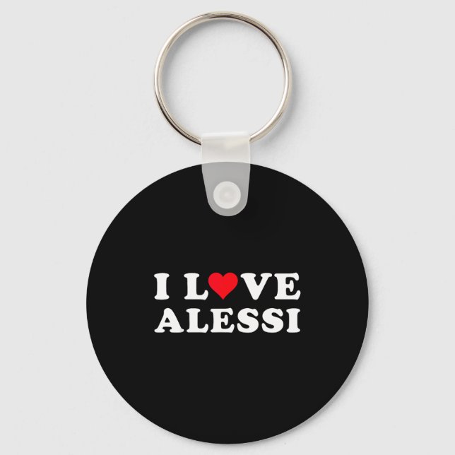 I Love Alessi Matching Girlfriend &amp; Boyfriend  Key Ring (Front)