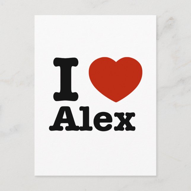 I love Alex Postcard (Front)