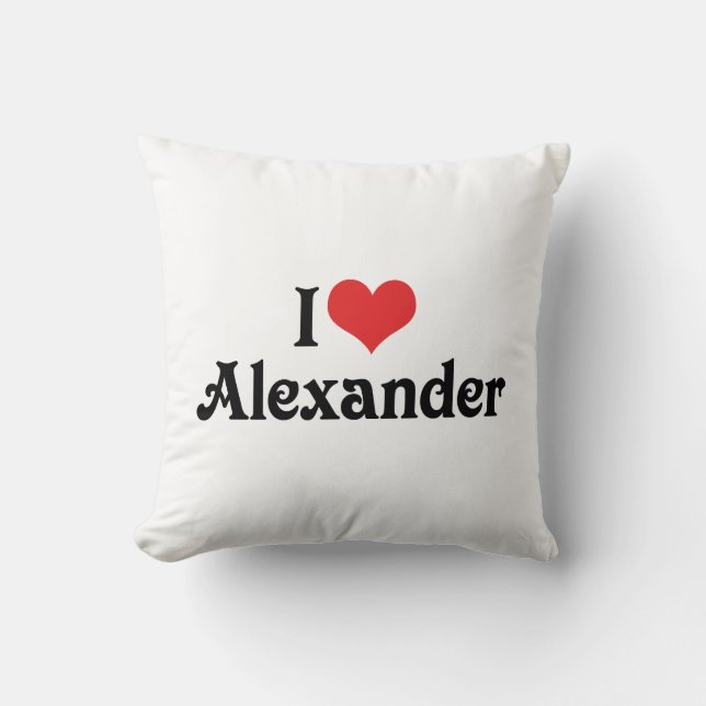 I Love Alexander Cushion (Front)