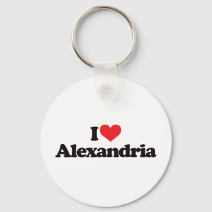 I Love Alexandria Key Ring