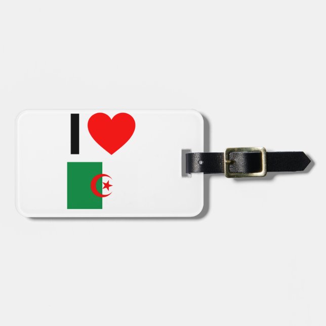 i love algeria luggage tag (Front Horizontal)