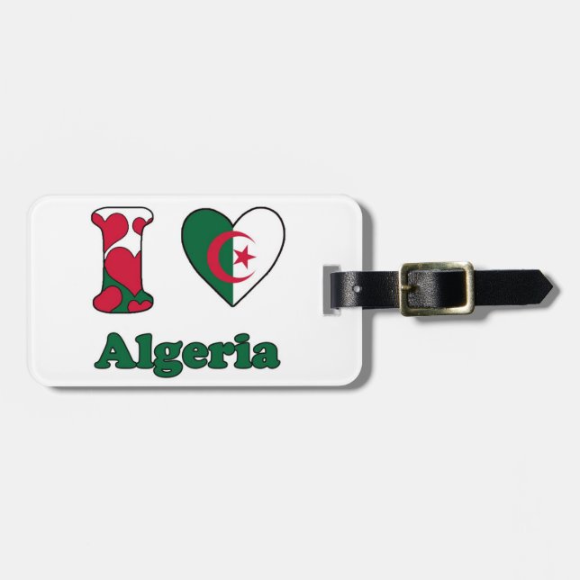 I love Algeria Luggage Tag (Front Horizontal)