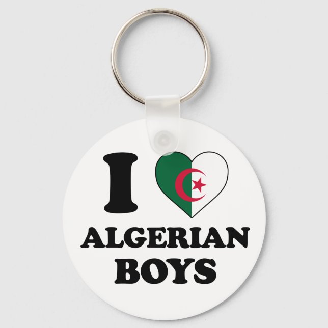 I love Algerian boys Key Ring (Front)
