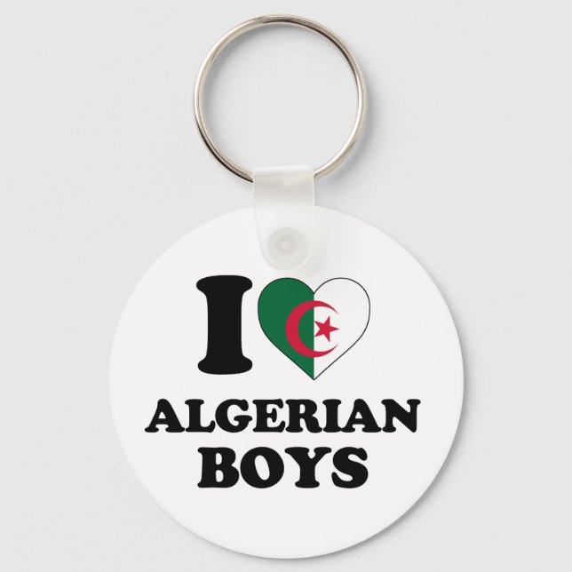 I love Algerian Boys Key Ring (Front)