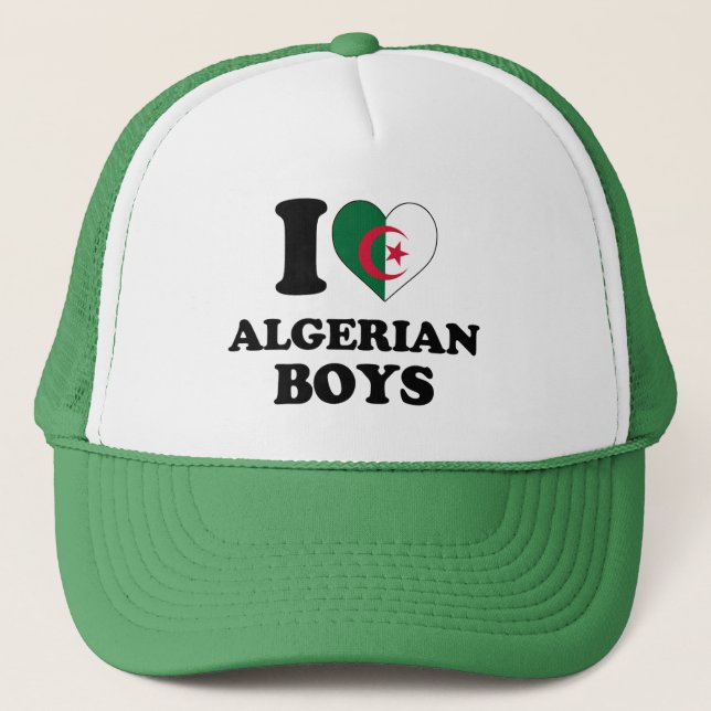 I love Algerian Boys Trucker Hat (Front)